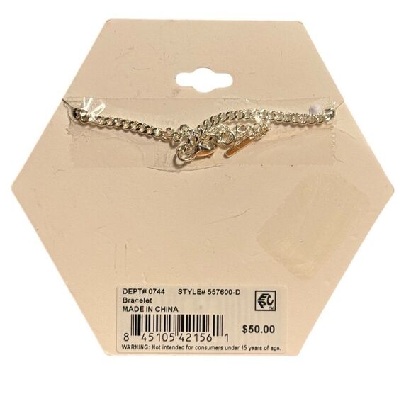 Unwritten Silver Bracelet with “D” letter and cubic zirconia - Picture 3 of 3